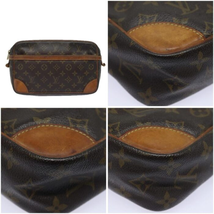 louis vuitton monogram compiegne 28 clutch bag m51845 lv auth 78057 7476