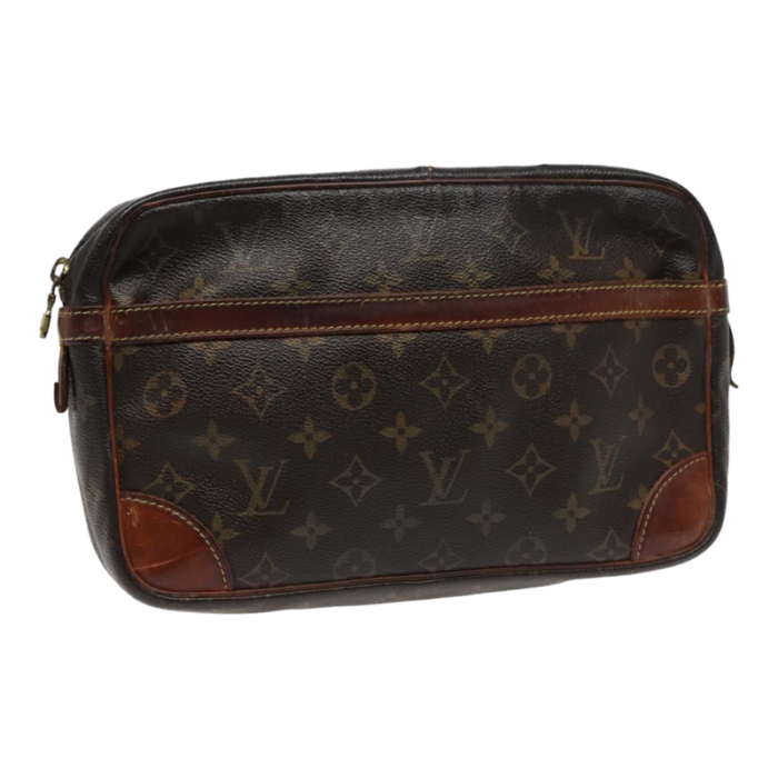 louis vuitton monogram compiegne 28 clutch bag m51845 lv auth 78837 4698