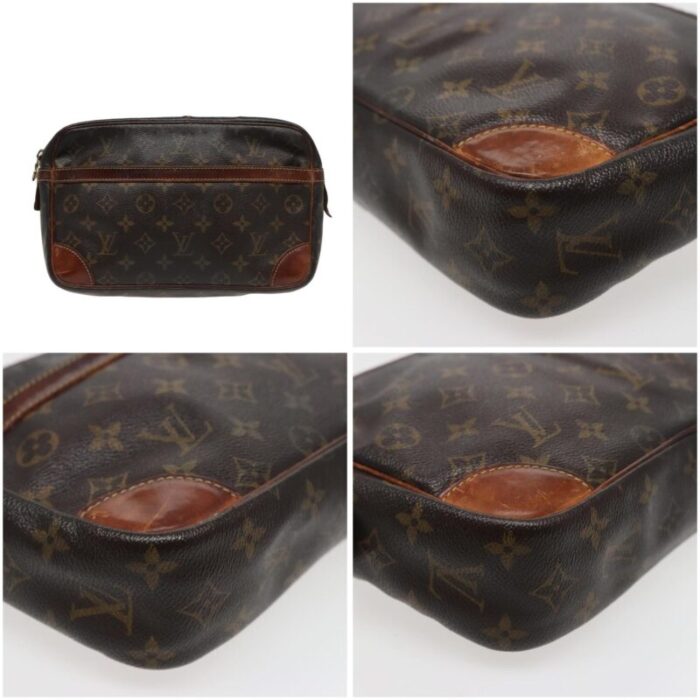 louis vuitton monogram compiegne 28 clutch bag m51845 lv auth 78837 5290