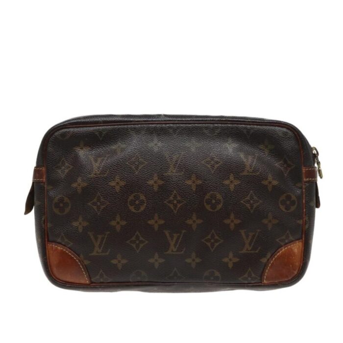 louis vuitton monogram compiegne 28 clutch bag m51845 lv auth 78837 9117