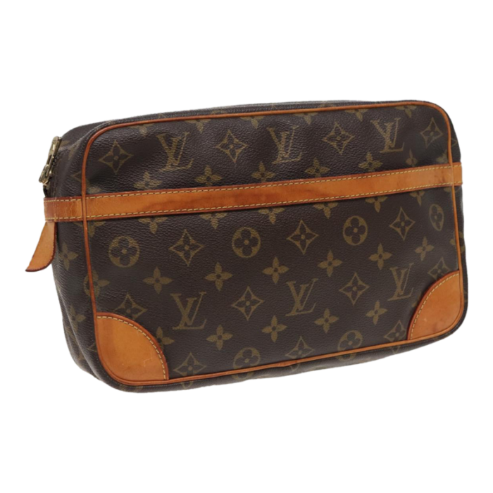 louis vuitton monogram compiegne 28 clutch bag m51845 lv auth 79704 0605