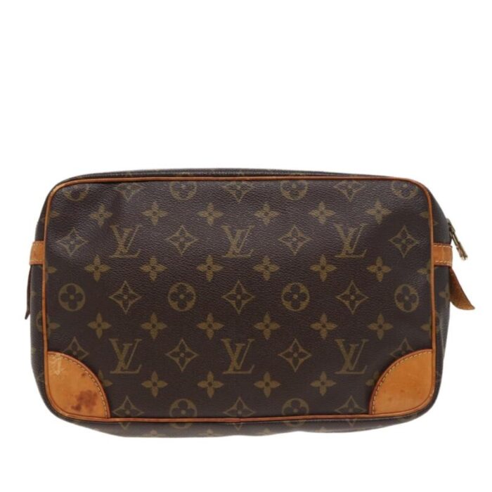 louis vuitton monogram compiegne 28 clutch bag m51845 lv auth 79704 1425