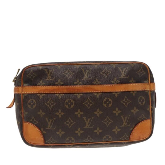 louis vuitton monogram compiegne 28 clutch bag m51845 lv auth 79704 9374