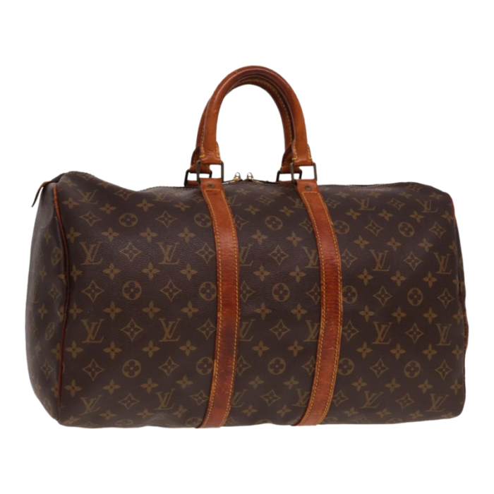 louis vuitton monogram keepall 45 boston bag m41428 lv auth 77950 7853