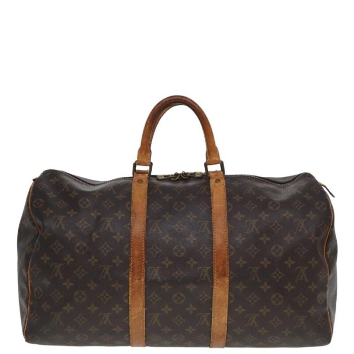 louis vuitton monogram keepall 50 boston bag m41426 lv auth 77968 0485