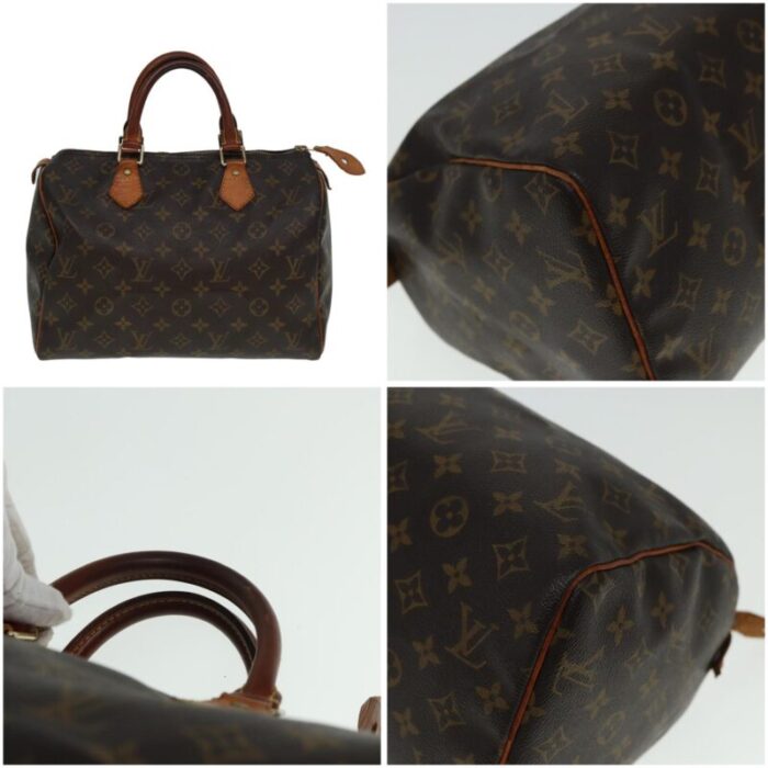 louis vuitton monogram speedy 30 hand bag m41526 lv auth 78899 2173