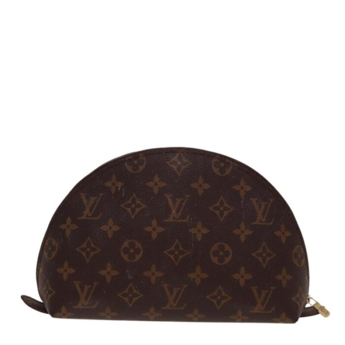 louis vuitton monogram trousse demi ronde cosmetic pouch m47520 lv auth 77855 4149