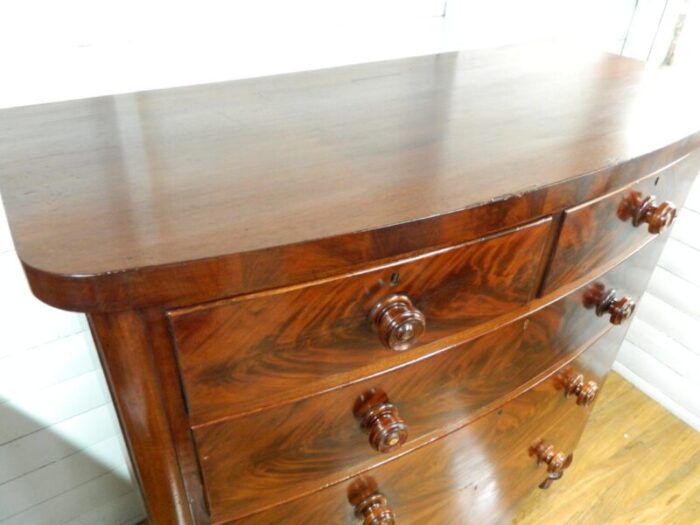 mahogany bow front chest of drawers 1890s 4169