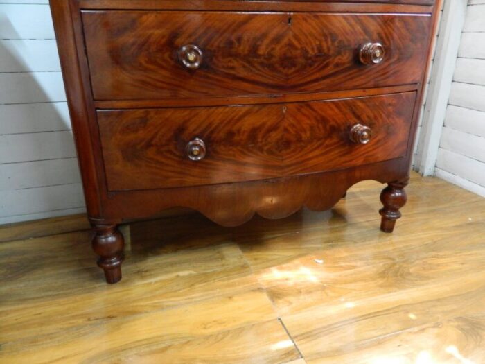 mahogany bow front chest of drawers 1890s 5434