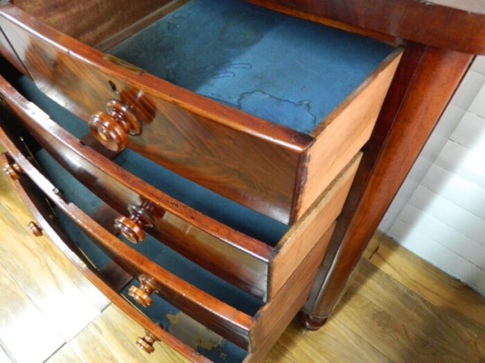 mahogany bow front chest of drawers 1890s 5543