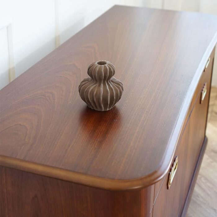 mahogany chest of drawers with brass details 1940s 3772