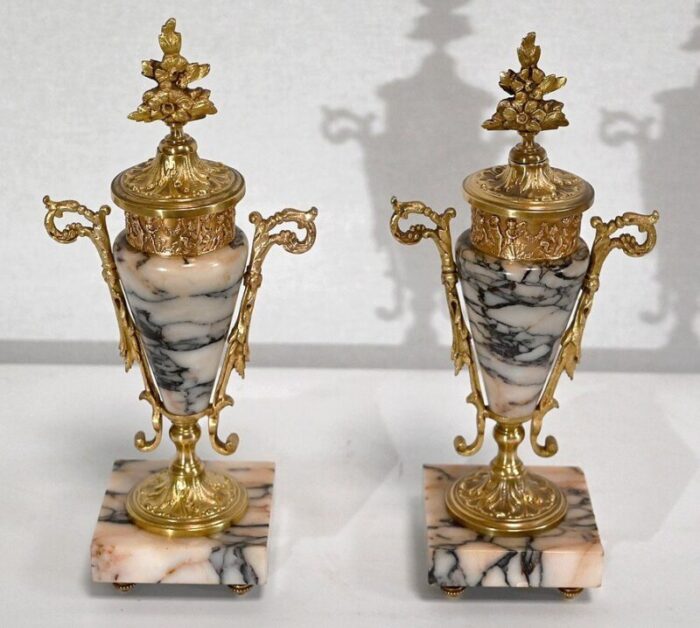 marble and bronze casseroles 1920 set of 2 1