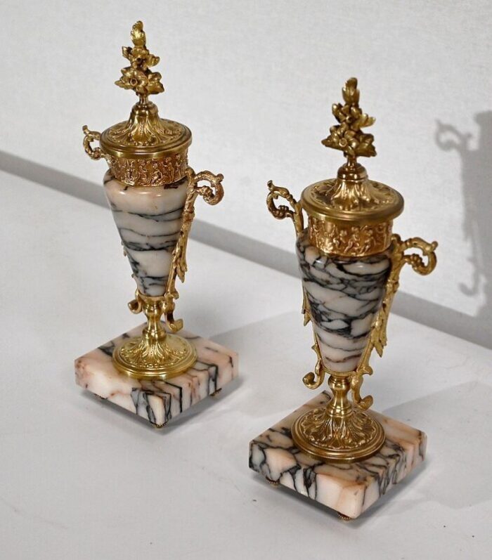 marble and bronze casseroles 1920 set of 2 3