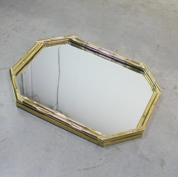 metal and imitating bamboo mirror 1970s 4