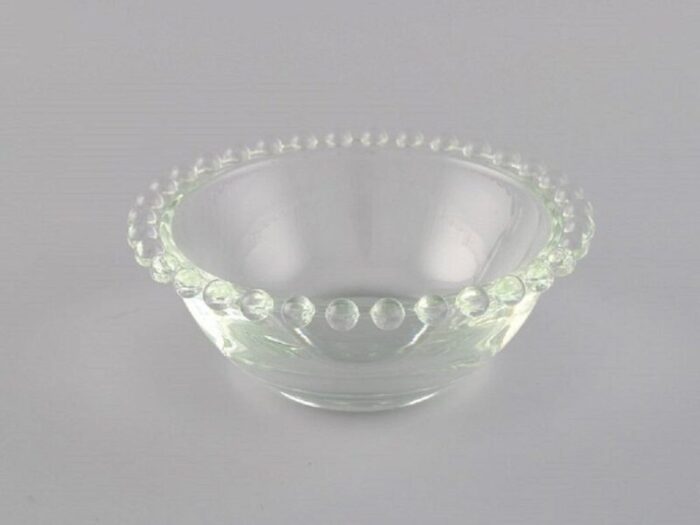 mid 20th century art glass clear bowls france set of 6 3