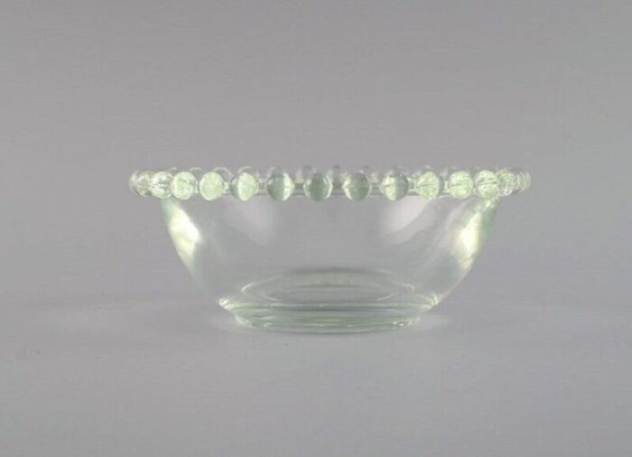 mid 20th century art glass clear bowls france set of 6 4