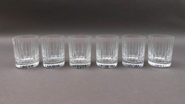 mid 20th century baccarat crystal france harmonie double old fashioned tumbler glasses set of 6 1154