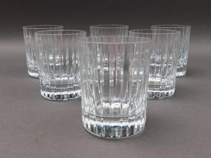 mid 20th century baccarat crystal france harmonie double old fashioned tumbler glasses set of 6 7982