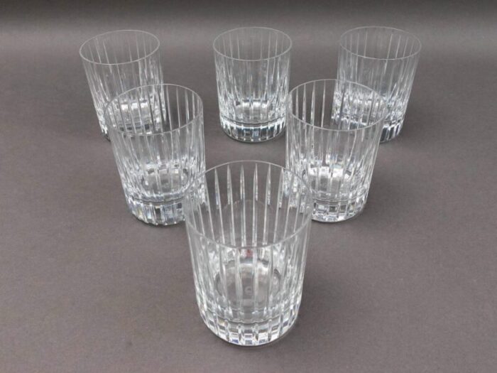 mid 20th century baccarat crystal france harmonie double old fashioned tumbler glasses set of 6 8579