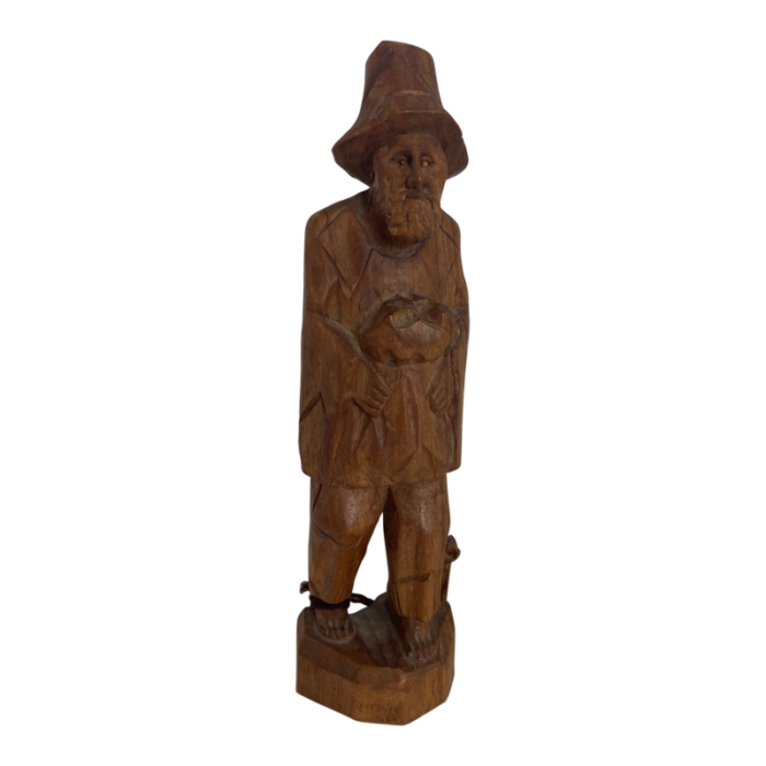 mid 20th century ecuadorian wood carved statue 0855