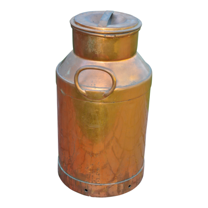 mid 20th century french copper milk can 5017