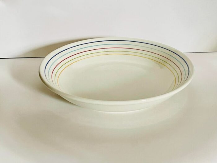 mid 20th century rainbow stripe italian serving bowl 4754