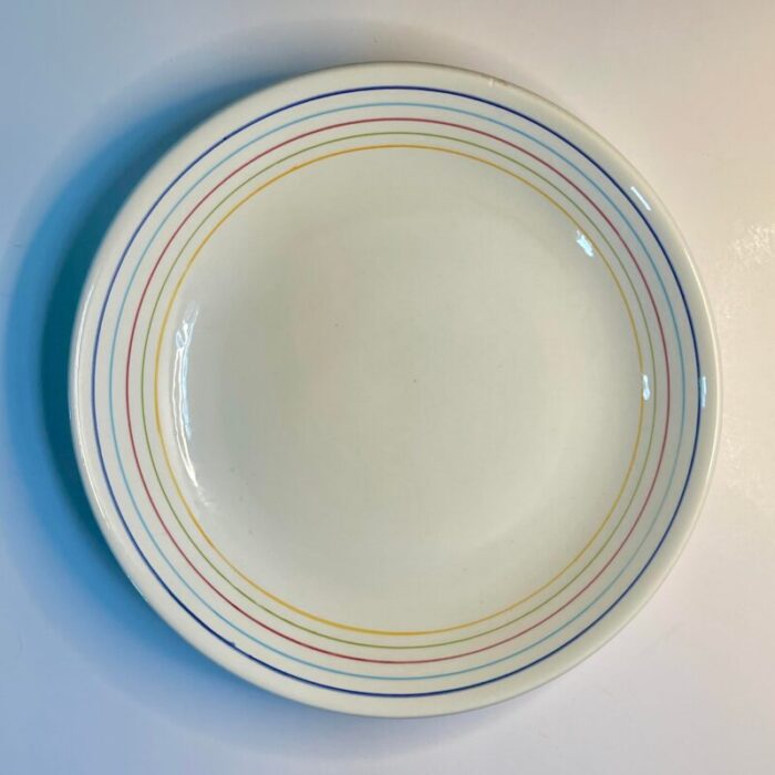 mid 20th century rainbow stripe italian serving bowl 6234