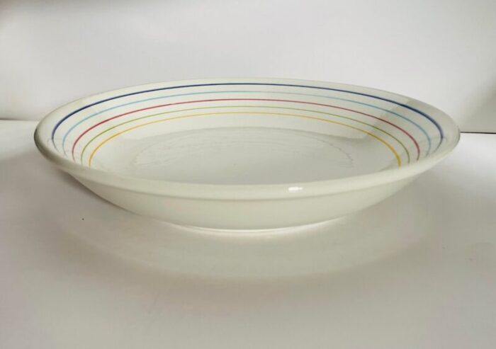 mid 20th century rainbow stripe italian serving bowl 6983