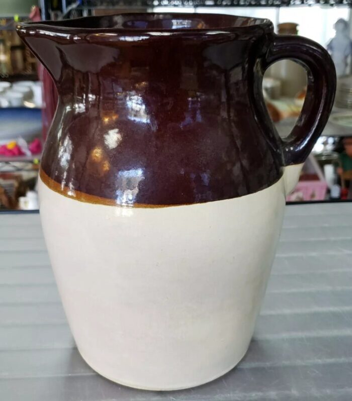 mid 20th century usa pottery stoneware pitcher 2625