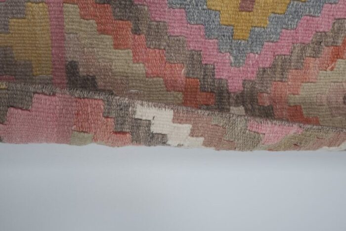 mid century anatolian kilim runner rug in wool 11