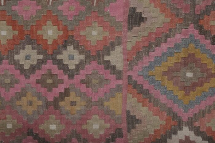 mid century anatolian kilim runner rug in wool 6