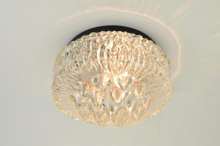 mid century brutalist flush mount by peill and putzler 1056