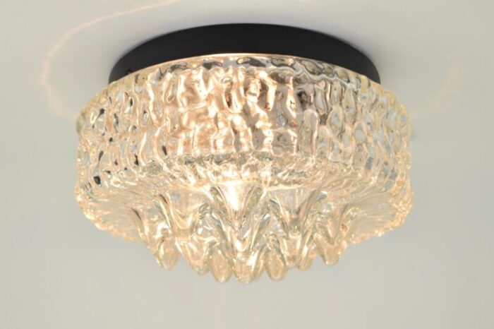 mid century brutalist flush mount by peill and putzler 8256