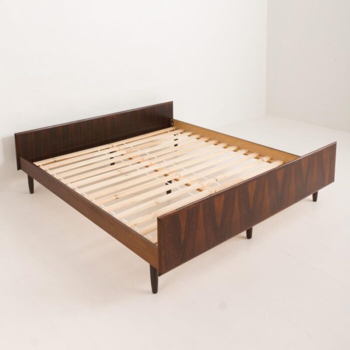 mid century danish rosewood bed 1960s 6139