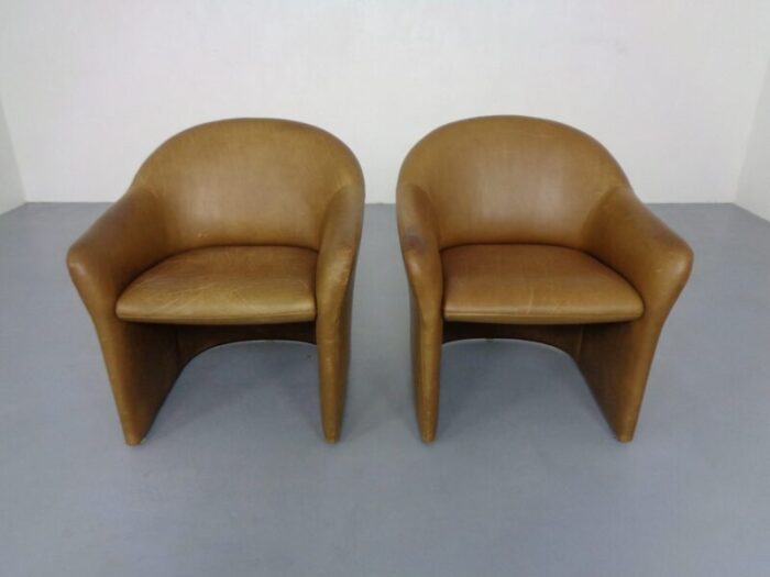 mid century german leather cocktail chairs from walter knoll 1960s set of 2 2091