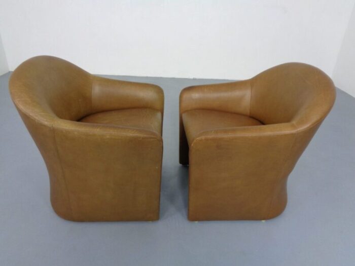 mid century german leather cocktail chairs from walter knoll 1960s set of 2 2274