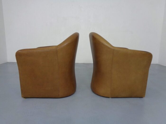 mid century german leather cocktail chairs from walter knoll 1960s set of 2 4288