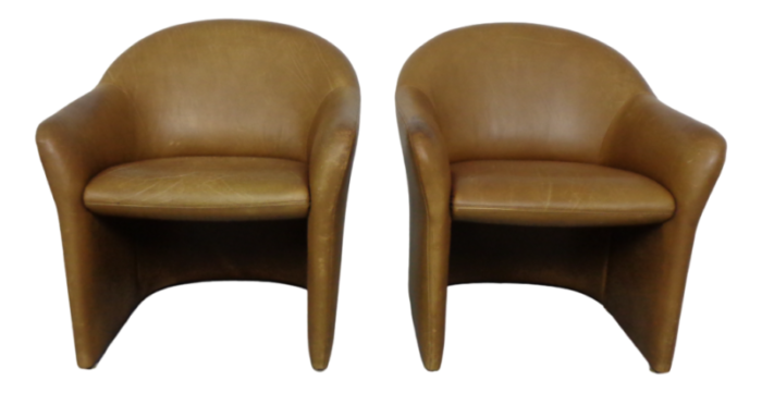 mid century german leather cocktail chairs from walter knoll 1960s set of 2 5328