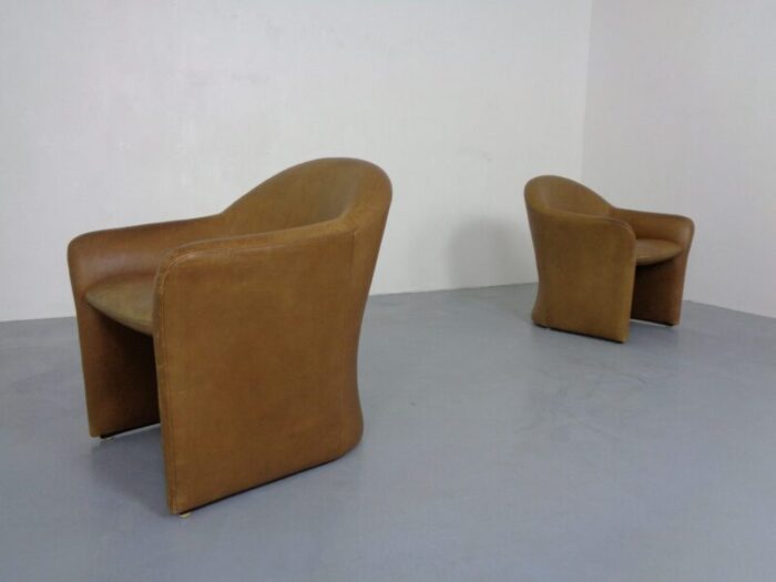 mid century german leather cocktail chairs from walter knoll 1960s set of 2 8762