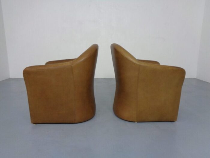 mid century german leather cocktail chairs from walter knoll 1960s set of 2 9084