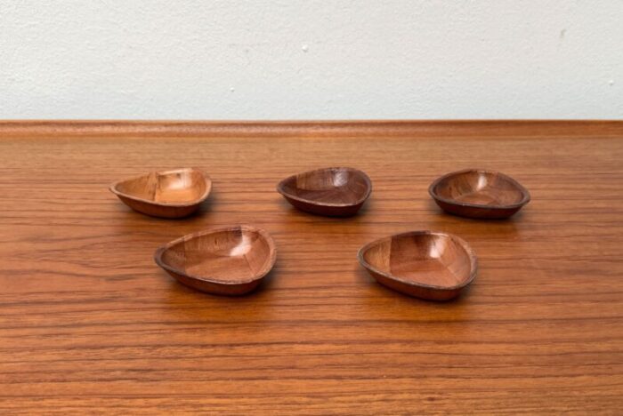 mid century german wooden bowls 1960s set of 5 1