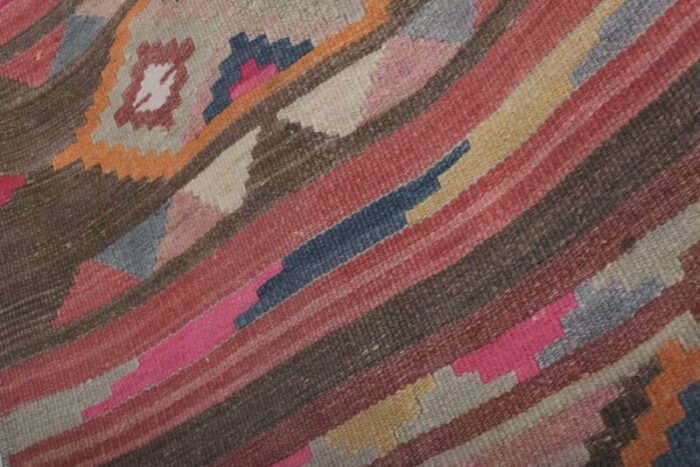 mid century handmade turkish kilim runner 6