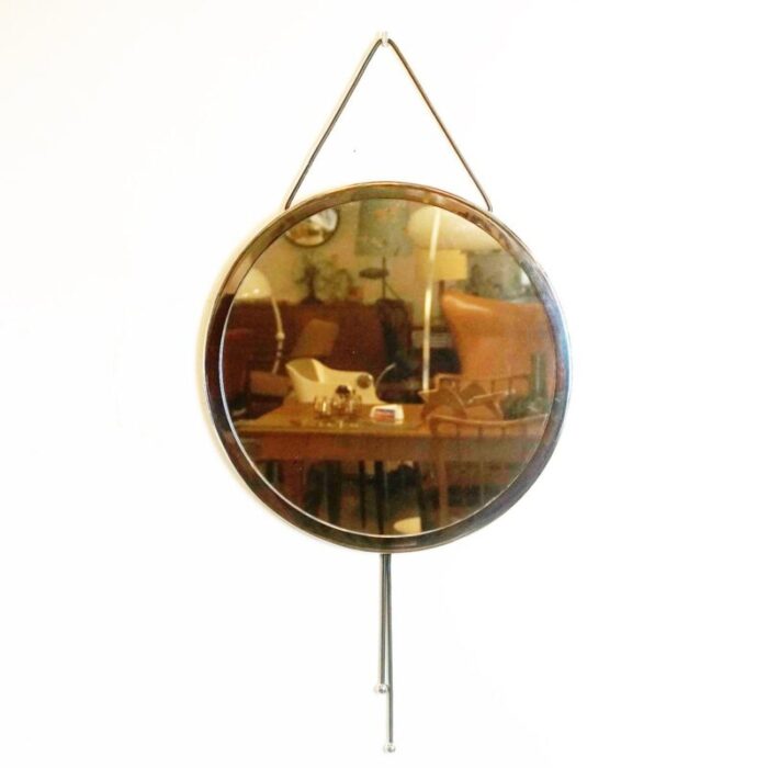 mid century italian chromed sp1 viper mirror by corrado dell acqua for azucena 1960s 1