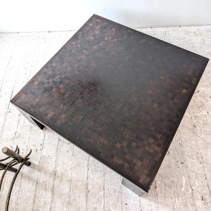 mid century marquetry coffee table by rolf middelboe and gorm lindum 1970s 7991