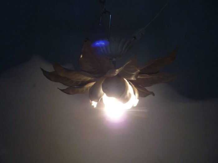 mid century metal flower ceiling lamp 1960s 0375