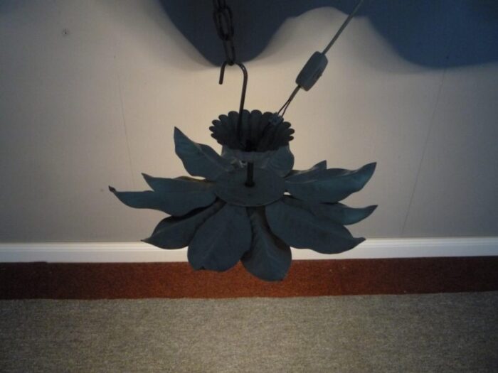 mid century metal flower ceiling lamp 1960s 5822