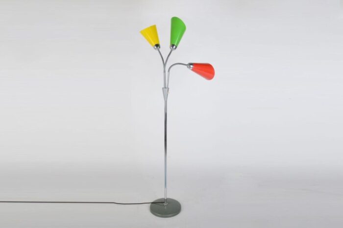 mid century modern multicolor floor lamp by lidokov 1960s 4894