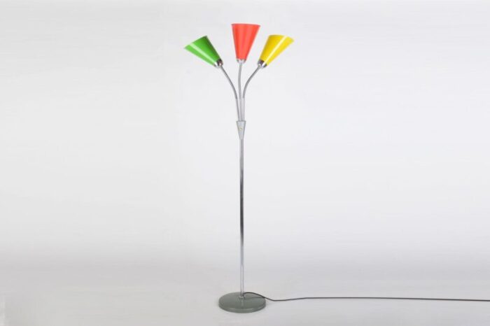 mid century modern multicolor floor lamp by lidokov 1960s 9998