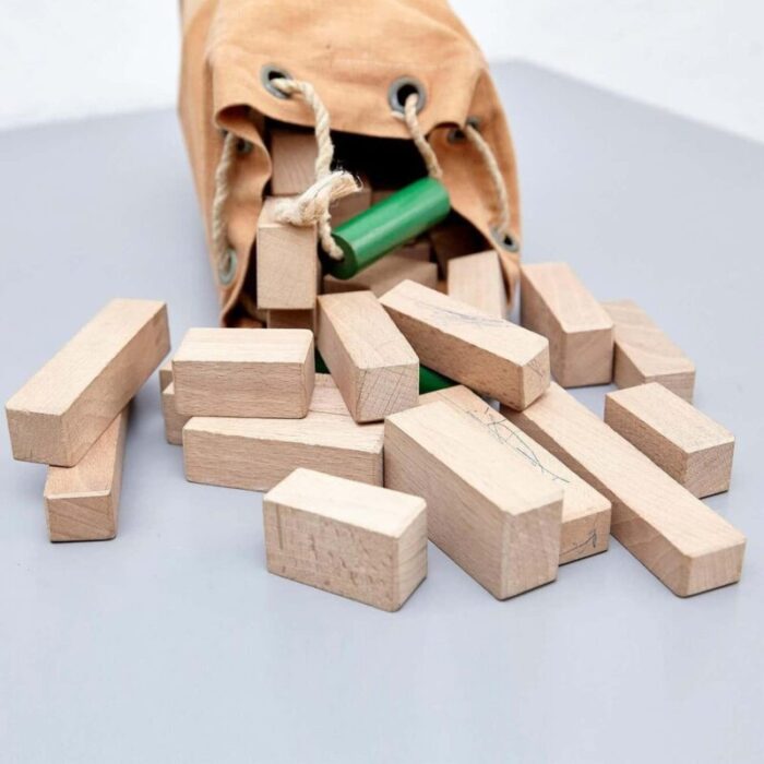 mid century modern netherlands wood blocks construction toy by ko verzuu for ado 1930s 7