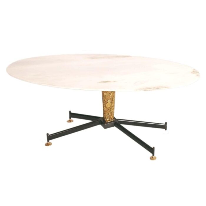 mid century oval coffee table attributed to carlo de carli for la permanente mobili cantu 1960s 4460